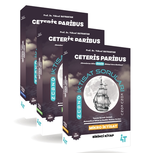 Ceteris Paribus İktisat Soruları Yüksel Bilgili 4T Yayınları 2024