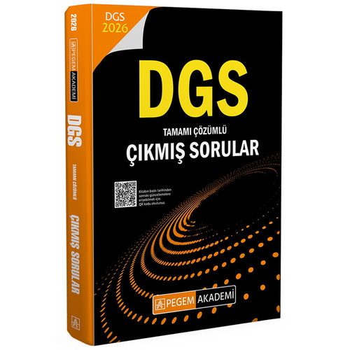 DGS Tamamı Çözümlü Çıkmış Sorular Pegem Akademi Yayınları 2026