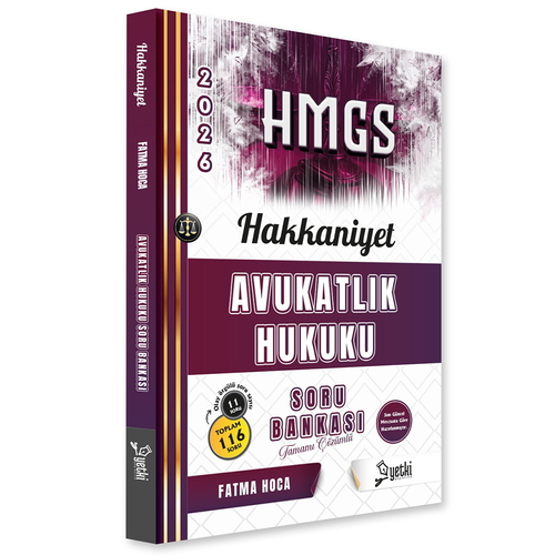 HMGS Hakimlik Hakkaniyet Avukatlık Hukuku Soru Bankası Yetki Yayınları 2026