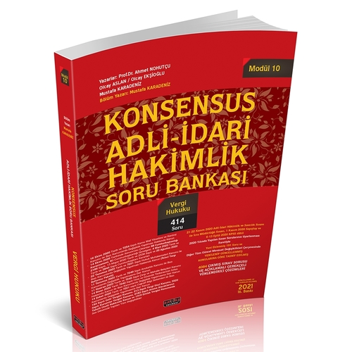 KONSENSUS Adli İdari Modül 10 Vergi Hukuku Soru Bankası 2021