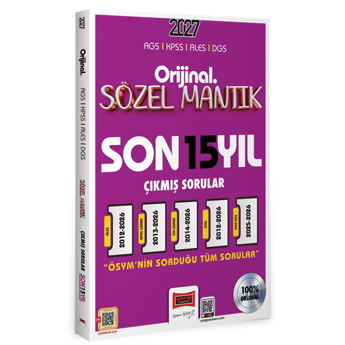 KPSS AGS ALES DGS Orijinal Sözel Mantık Son 15 Yıl Çıkmış Sorular Yargı Yayınları 2027