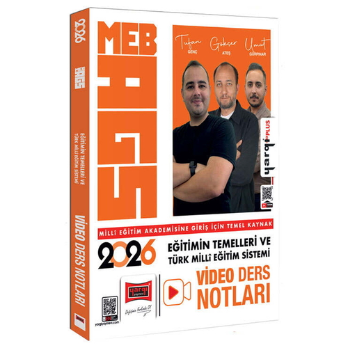 MEB AGS E Eğitimin Temelleri ve Türk Milli Eğitim Sistemi Video Ders Notları Yargı Yayınları 2026