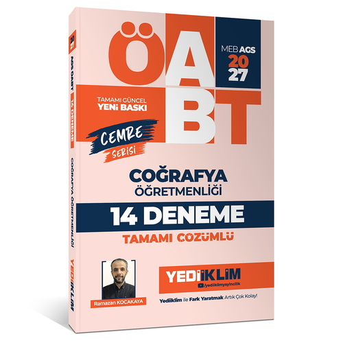 MEB AGS ÖABT  Cemre Serisi Coğrafya Öğretmenliği Tamamı Çözümlü 14 Deneme Yediiklim Yayınları 2027