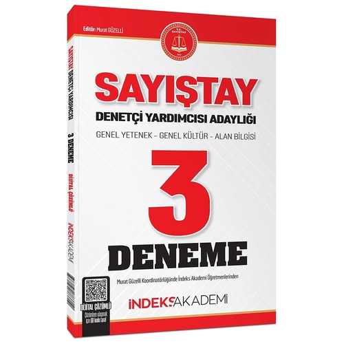 Sayıştay Denetçi Yardımcısı Adaylığı 3 Deneme İndeks Akademi Yayıncılık 2024