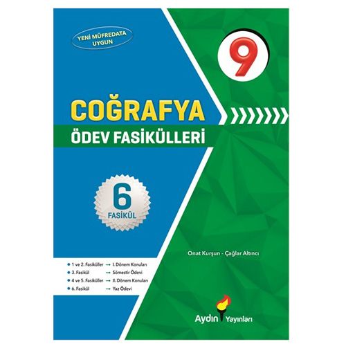 9. Sınıf Coğrafya Ödev Fasikülleri Aydın Yayınları