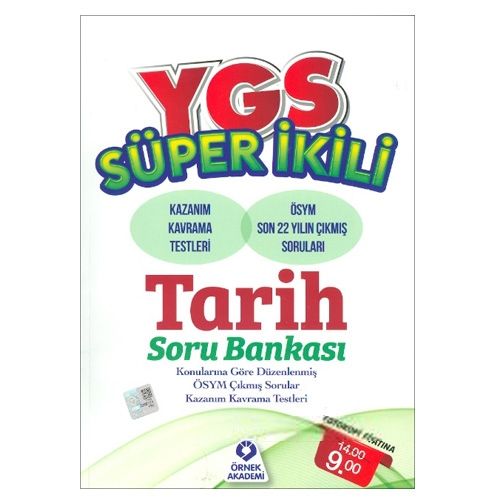 YGS Tarih Süper İkili Soru Bankası Örnek Akademi Yayınları