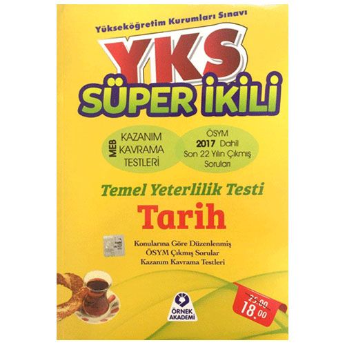 YKS TYT Süper İkili Tarih Soru Bankası Örnek Akademi Yayınları