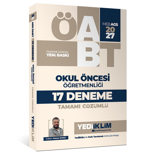 MEB AGS ÖABT Okul Öncesi Öğretmenliği Tamamı Çözümlü 17 Deneme Sınavı Yediiklim Yayınları 2027