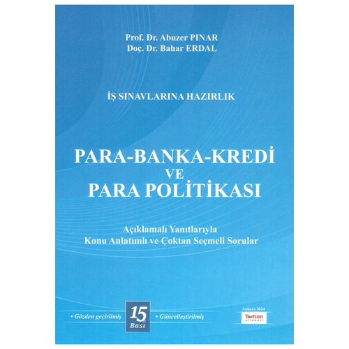 Para Banka Kredi ve Para Politikası - Abuzer Pınar, Bahar Erdal