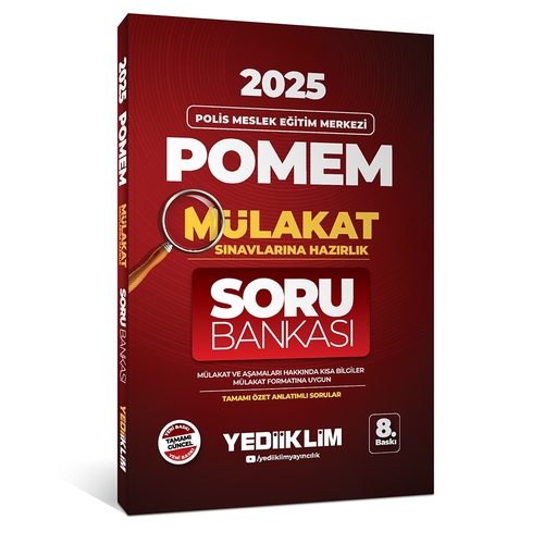 POMEM Mülakat Sınavlarına Hazırlık Soru Bankası Yediiklim Yayınları 2025