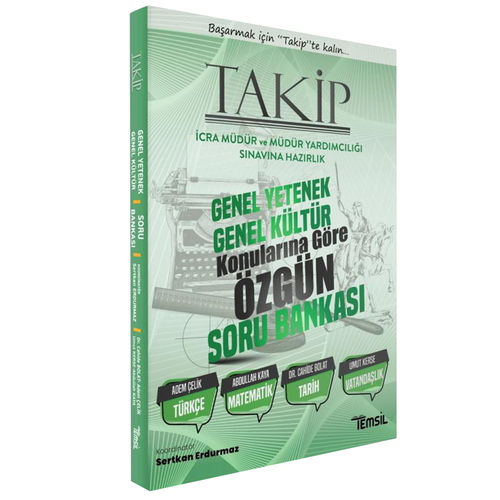 TAKİP İcra Müdürlüğü Genel Yetenek- Genel Kültür Konularına Göre Özgün Soru Bankası Temsil Kitap Yayınları 2026