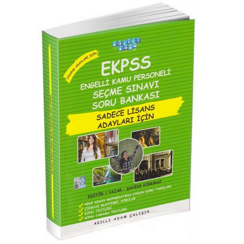 EKPSS Soru Bankası Sadece Lisans Adayları İçin Akıllı Adam Yayınları