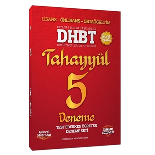 DHBT Tahayyül 5 Deneme Çözümlü Mustafa Çoban, Adem Çoban 2021