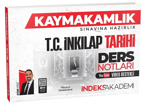 Kaymakamlık TC İnkılap Tarihi Video Ders Notları İndeks Akademi Yayınları 2025