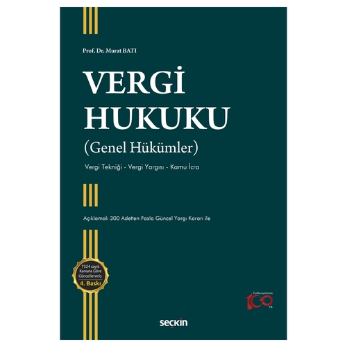 Vergi Hukuku Genel Hükümler - Murat Batı