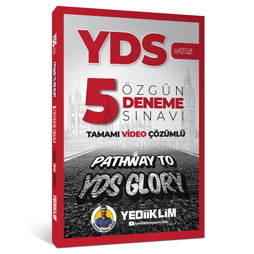 YDS E-YDS Tamamı Video Çözümlü Özgün 5 Deneme Sınavı Yediiklim Yayınları 2025