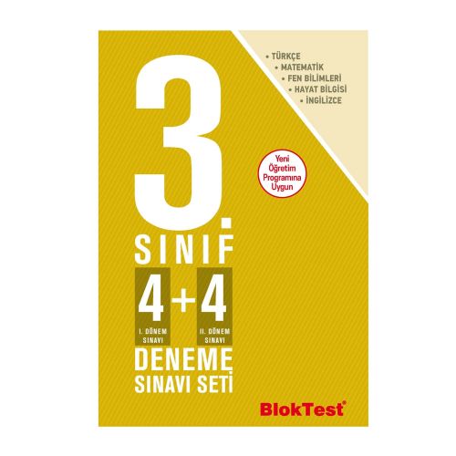 3. Sınıf Bloktest 4+4 Deneme Sınavı Seti Tudem Yayınları