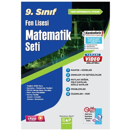 9. Sınıf Fen Lisesi Matematik Seti Çap Yayınları