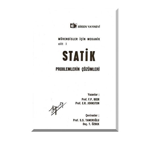 Statik Problemlerin Çözümleri Mühendisler İçin Mekanik 1 - F. P. Beer, E. Russel Johnston