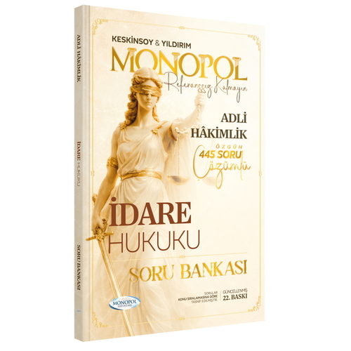 Adli Hakimlik İdare Hukuku Özgün Çözümlü Soru Bankası Monopol Yayınları 2026