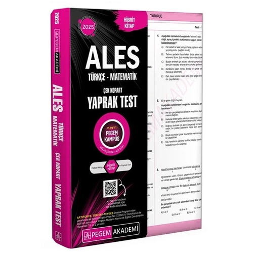 ALES Çek Kopart Yaprak Test Pegem Akademi Yayınları 2025