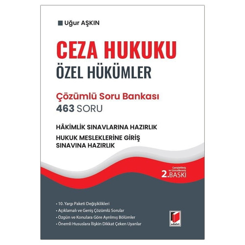 Ceza Hukuku Özel Hükümler 463 Soru Çözümlü Soru Bankası HMGS - Uğur Aşkın