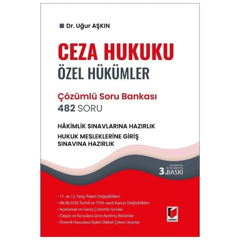 Ceza Hukuku Özel Hükümler 482 Soru Çözümlü Soru Bankası HMGS - Uğur Aşkın