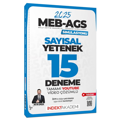 MEB AGS Simülasyonu Sayısal Yetenek 15 Deneme Çözümlü İndeks Akademi Yayınları 2025