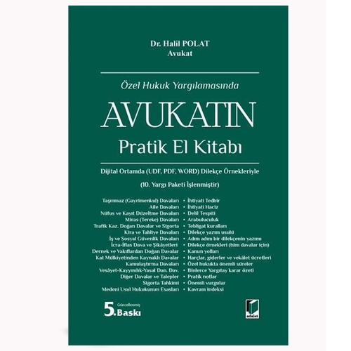 Özel Hukuk Yargılamasında Avukatın Pratik El Kitabı - Halil Polat