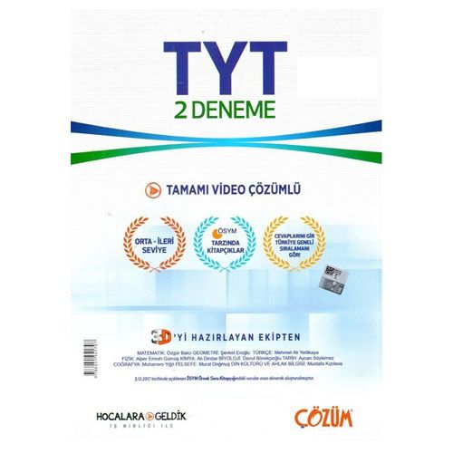 TYT 2 li Paket Deneme Çözüm Yayınları