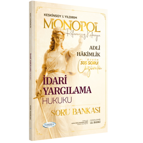 Adli Hakimlik İdari Yargılama Hukuku Özgün Çözümlü Soru Bankası Monopol Yayınları 2026