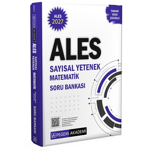 ALES Sayısal Yetenek Matematik Tamamı Video Çözümlü Soru Bankası Pegem Akademi Yayınları 2027
