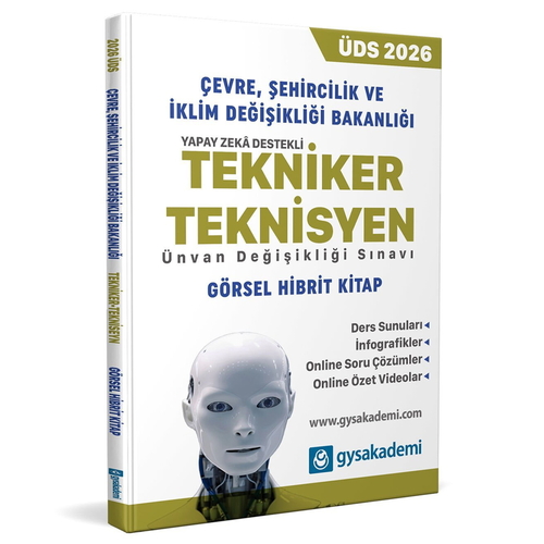 GYS ÜDS Çevre, Şehircilik ve İklim Değişikliği Bakanlığı Tekniker-Teknisyen Görsel Hibrit Kitap gysakademi Yayınları 2026