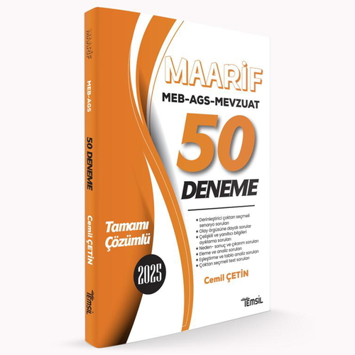 Maarif MEB AGS Mevzuat 50 Deneme Temsil Kitap Yayınları 2025