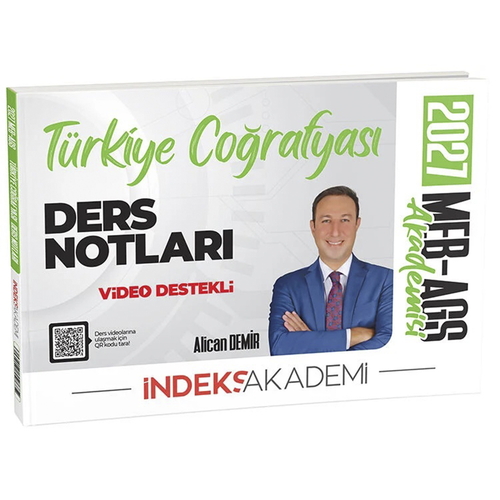 MEB-AGS Akademisi Türkiye Coğrafyası Video Ders Notları İndeks Akademi Yayınları 2027