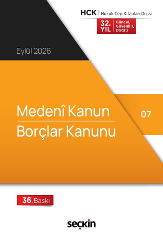 Medeni Kanun Borçlar Kanunu - Seçkin Yayınevi Kanun Metinleri Eylül 2026