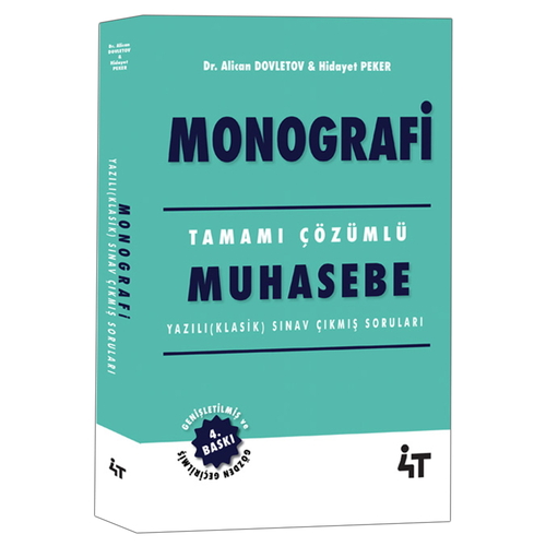 Monografi Tamamı Çözümlü Muhasebe Yazılı Sorular 4T Yayınları 2026