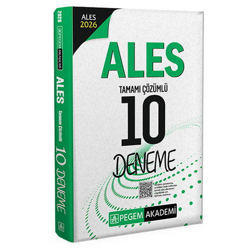 ALES Tamamı Çözümlü 10 Deneme Pegem Akademi Yayınları 2026