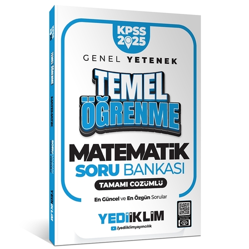 KPSS Genel Yetenek Temel Öğrenme Matematik Soru Bankası Yediiklim Yayınları 2025