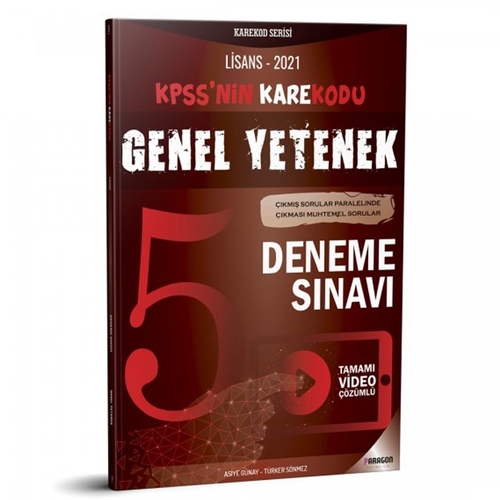 KPSS\'nin KareKodu Lisans Genel Yetenek Tamamı Video Çözümlü 5 Deneme Sınavı Paragon Yayınları 2021