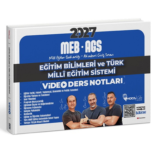 MEB AGS Eğitim Bilimleri ve Türk Milli Eğitim Sistemi Video Ders Notları Hoca Kafası Yayınları 2027