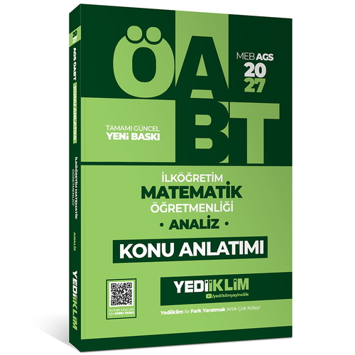 MEB AGS ÖABT İlköğretim Matematik Öğretmenliği Analiz Konu Anlatımı Yediiklim Yayınları 2027
