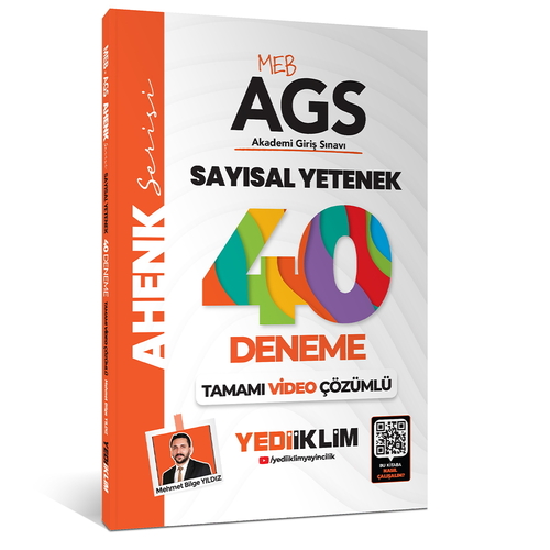 MEB AGS Sayısal Yetenek Tamamı Video Çözümlü 40 Deneme Yediiklim Yayınları 2025
