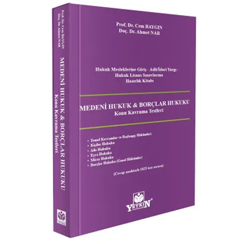 Medeni Hukuk ve Borçlar Hukuku Konu Kavrama Testleri - Cem Baygın, Ahmet Nar