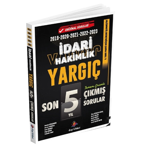 Yargıç İdari Hakimlik Son 5 Yıl Çözümlü Orijinal Çıkmış Sorular Dizgi Kitap Yayınları 2024