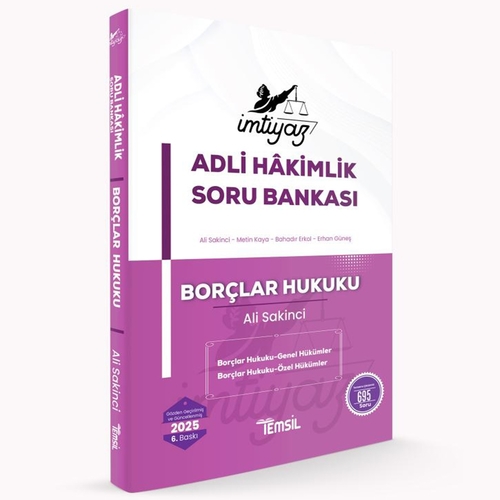 İmtiyaz Adli Hakimlik Borçlar Hukuku Genel ve Özel Hükümler Soru Bankası Temsil Kitap Yayınları 2025