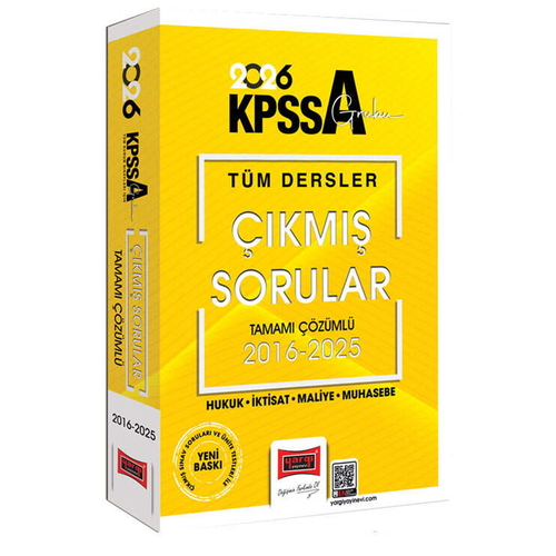 KPSS A Grubu 2016-2025 Çıkmış Sınav Soruları ve Çözümleri Yargı Yayınları 2026