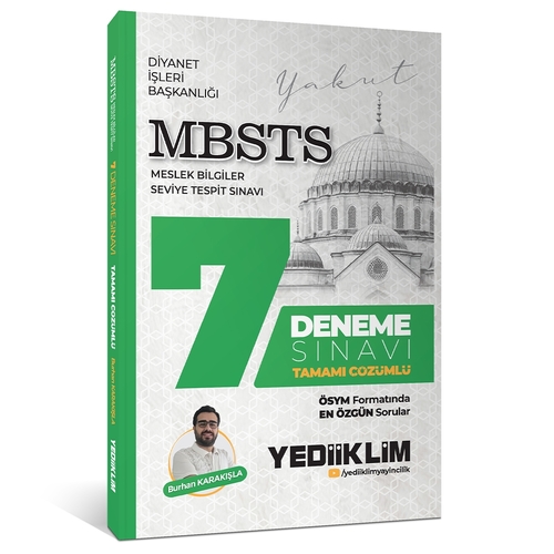MBSTS Tamamı Çözümlü 7 Deneme Sınavı Yediiklim Yayınları 2025