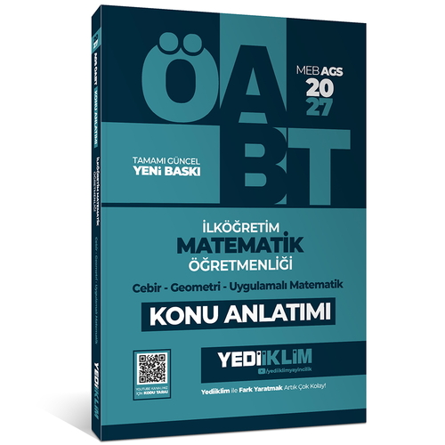 MEB AGS ÖABT İlköğretim Matematik Öğretmenliği Cebir-Geometri Uygulamalı Konu Anlatımı Yediiklim Yayınları 2027