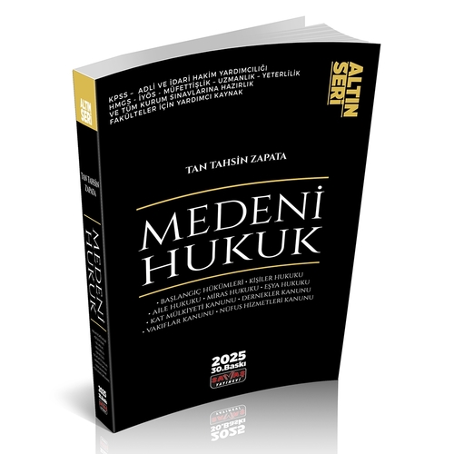 Medeni Hukuk Konu Anlatımı Altın Seri Savaş Yayınları Ocak 2025